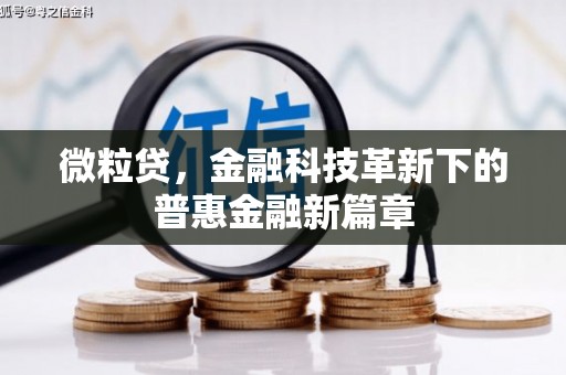 台南微粒贷，金融科技革新下的普惠金融新篇章
