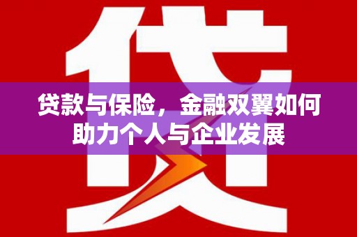 台南贷款与保险，金融双翼如何助力个人与企业发展