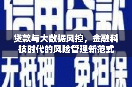 台南贷款与大数据风控，金融科技时代的风险管理新范式