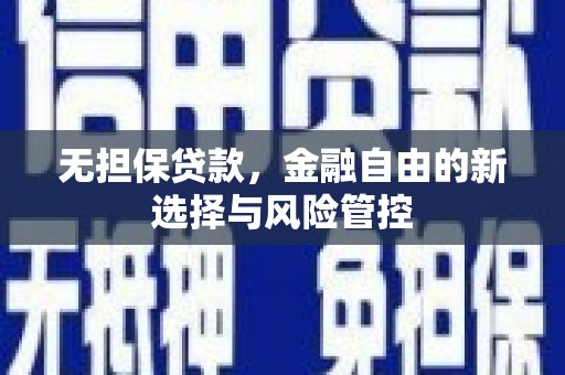 台南无担保贷款，金融自由的新选择与风险管控