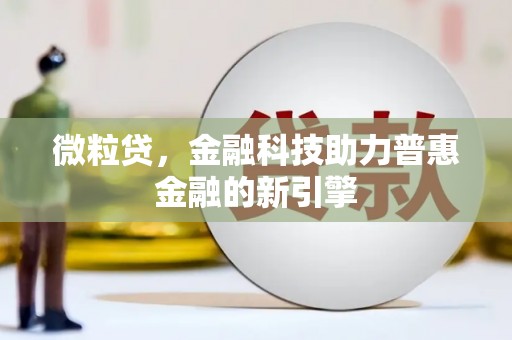 台南微粒贷，金融科技助力普惠金融的新引擎