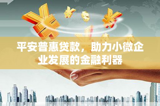 台南平安普惠贷款，助力小微企业发展的金融利器