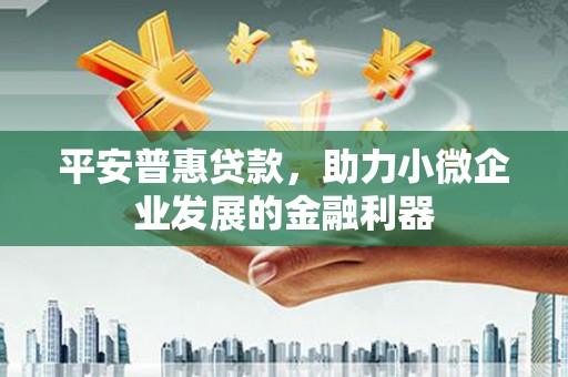 台南平安普惠贷款，助力小微企业发展的金融利器