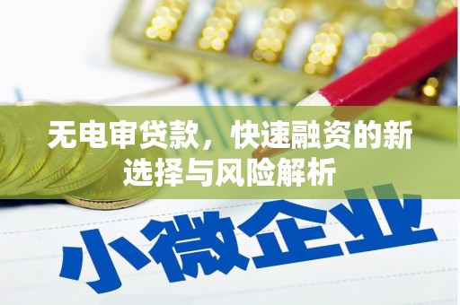 台南无电审贷款，快速融资的新选择与风险解析
