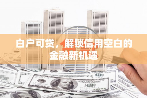 台南白户可贷，解锁信用空白的金融新机遇