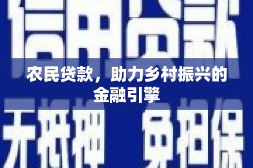 台南农民贷款，助力乡村振兴的金融引擎