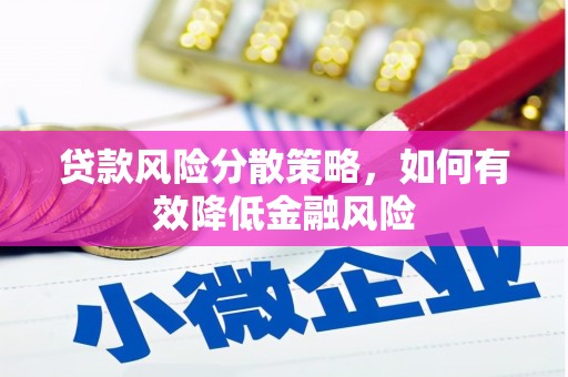 台南贷款风险分散策略，如何有效降低金融风险