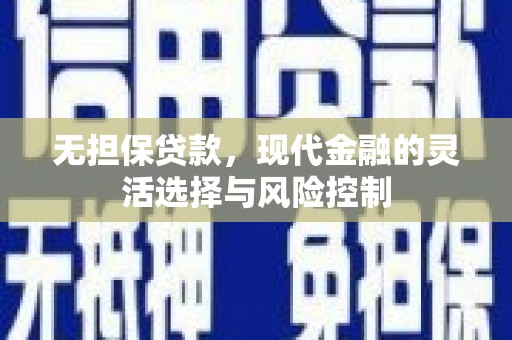 台南无担保贷款，现代金融的灵活选择与风险控制