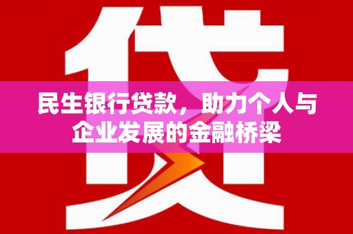 台南民生银行贷款，助力个人与企业发展的金融桥梁