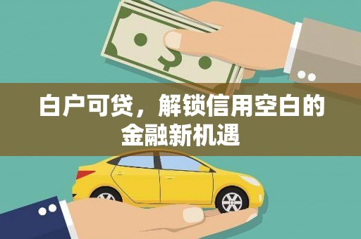 台南白户可贷，解锁信用空白的金融新机遇