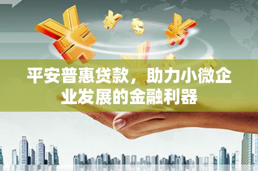 台南平安普惠贷款，助力小微企业发展的金融利器