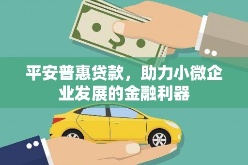 台南平安普惠贷款，助力小微企业发展的金融利器
