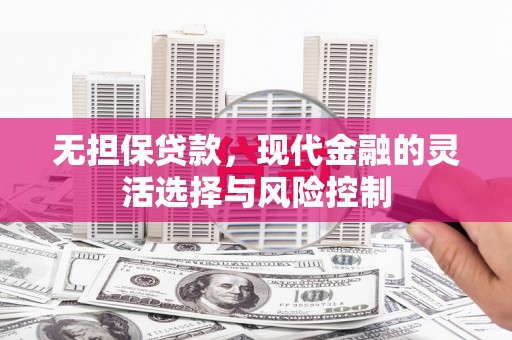 台南无担保贷款，现代金融的灵活选择与风险控制