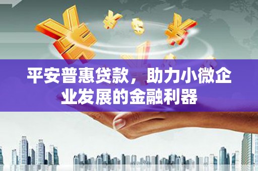 台南平安普惠贷款，助力小微企业发展的金融利器