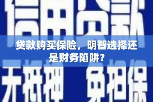 台南贷款购买保险，明智选择还是财务陷阱？