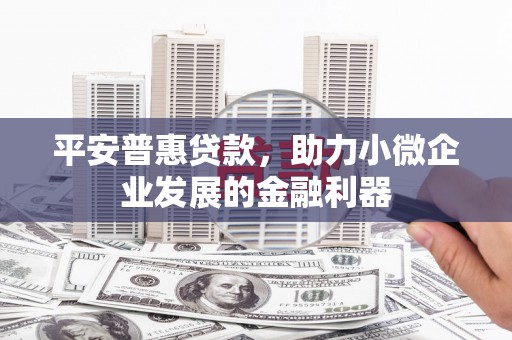 台南平安普惠贷款，助力小微企业发展的金融利器