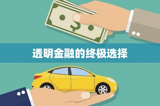 台南透明金融的终极选择