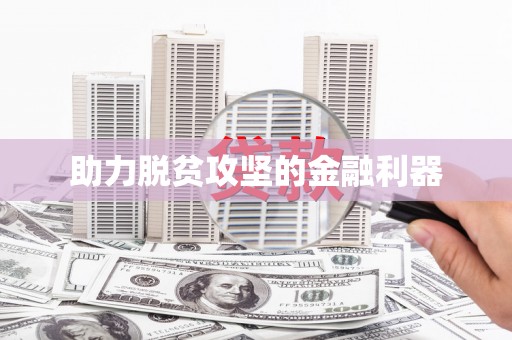 台南助力脱贫攻坚的金融利器