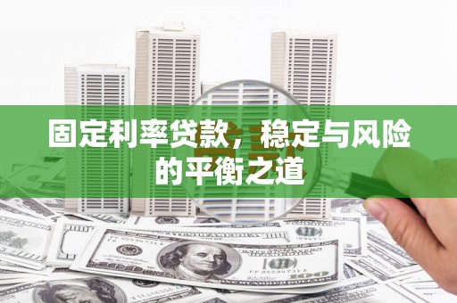 台南固定利率贷款，稳定与风险的平衡之道